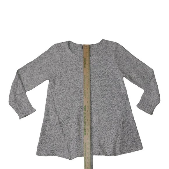 Habitat Sweater Women Gray Knit Round Neck Long Sleeve Pocket Sweater - Picture 8 of 13